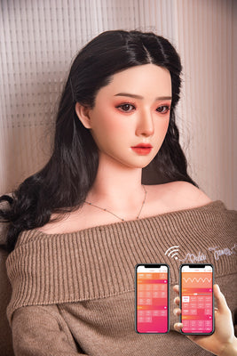 US Stock - RIDMII 163cm Unique Design Muncey Asian Medium Boobs App-Controlled Sex Doll Silicone Head TPE Body Love Doll