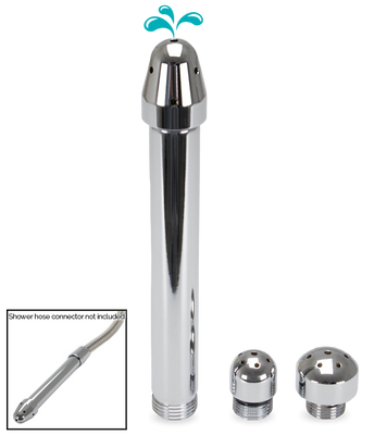 Anal-cleansing enema plug attachment