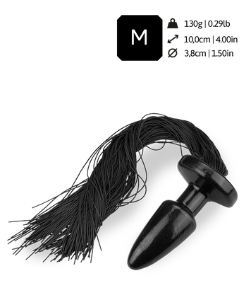 Anal plug with silicone whip