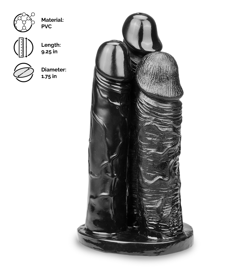 Cerberus realistic triple dildo