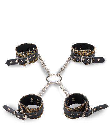 Cross-chain hand and ankle cuffs