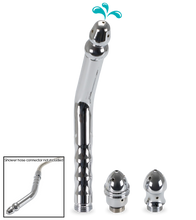 Load image into Gallery viewer, Curved enema anal plug with three attachments