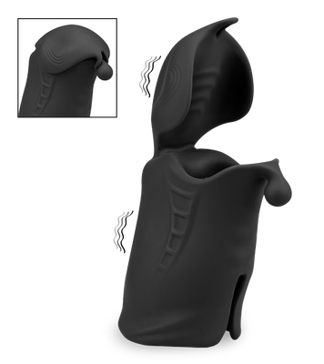 Double-entry automatic masturbator for balls and tip