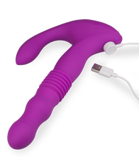 Load image into Gallery viewer, Finn vibrating and thrusting butt plug