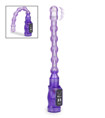 Flexible anal plug vibrator