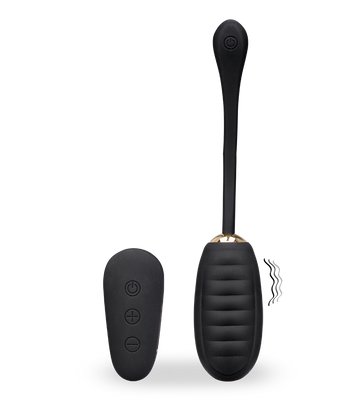 Gold vibrating love egg with wireless remote control