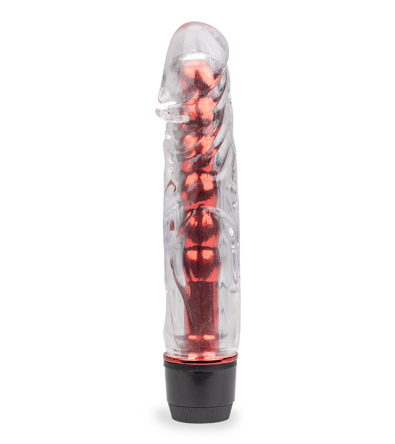 Jay vibrating dildo with removable sleeve