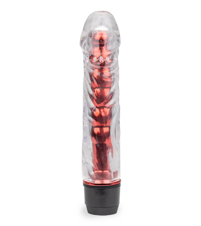Jay vibrating dildo with removable sleeve