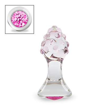 Jewel glass butt plug
