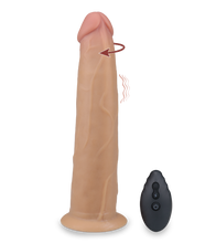 Load image into Gallery viewer, Jim rotating and vibrating suction-cup dildo 9.00 inches