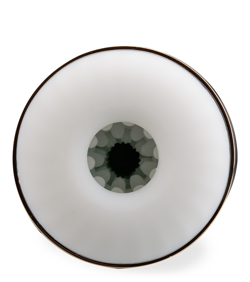 Kimi vibrating and thrusting masturbator with suction action