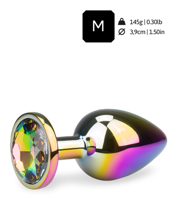 Large rainbow rosebud anal plug