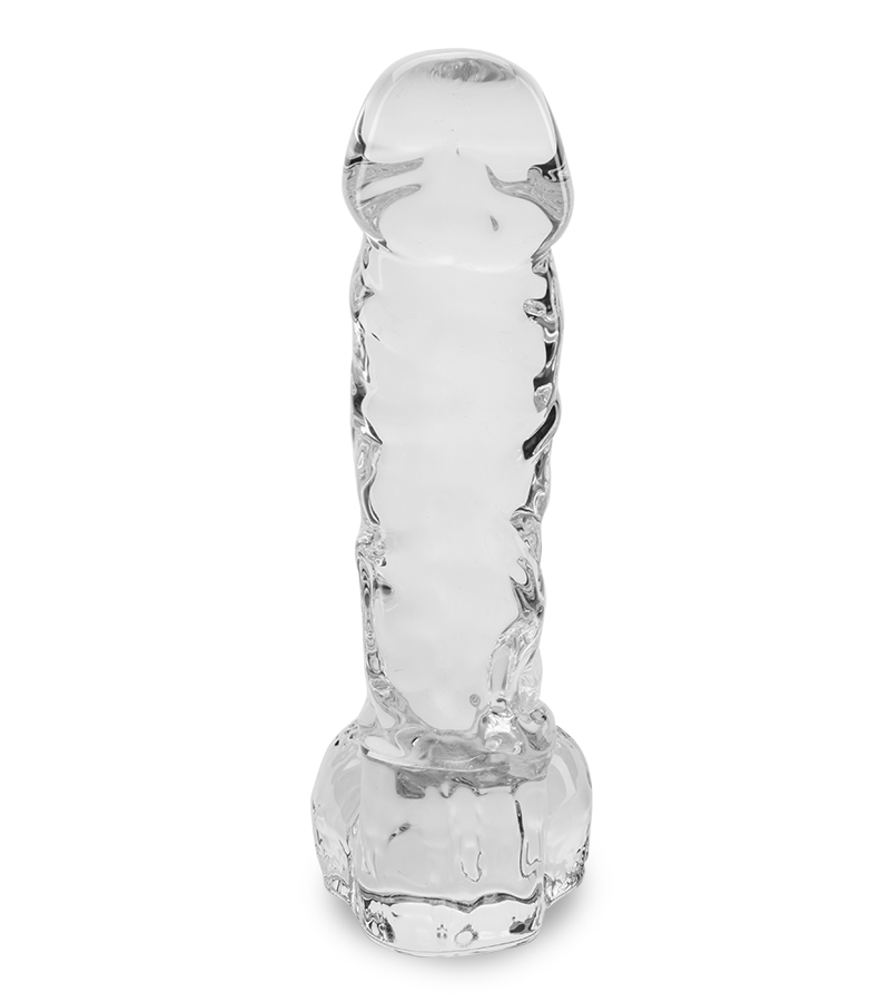 Leo realistic glass dildo
