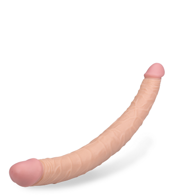 Lifelike tapered double-ended dildo