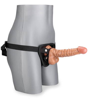 Long Textured Strap-On Dildo Set