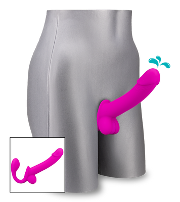 Nightlong silicone ejaculating strap-on dildo