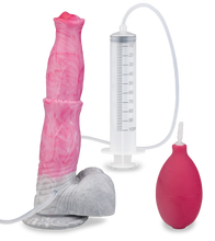 Load image into Gallery viewer, Pegasus ejaculating horse dildo with suction cup