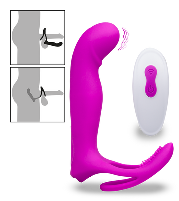 Poly multifunctional vibrator with cock ring