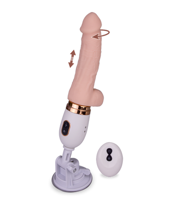 Randy remote-controlled rotating suction-cup dildo