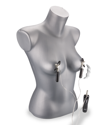 Remote control vibrating nipple clamps