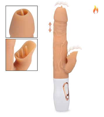 Satisfaction heated rabbit vibrator 7 modes