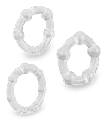 Set of three silicone cock rings