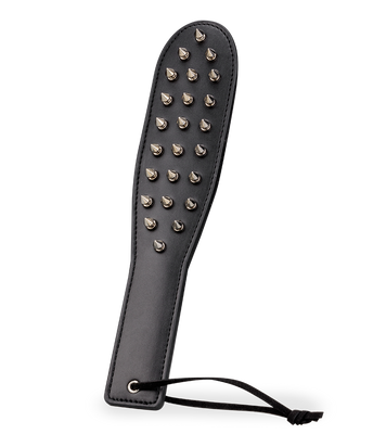 Spike faux leather paddle with metal spikes