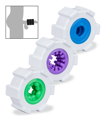Stackable three-ring masturbator
