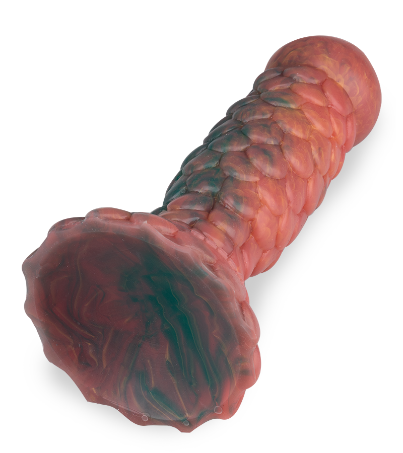 Suction cup dragon dildo with scales 7.50 inches