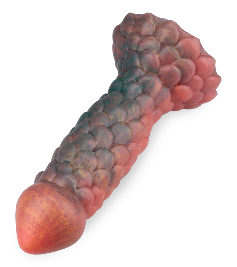 Suction cup dragon dildo with scales 7.50 inches