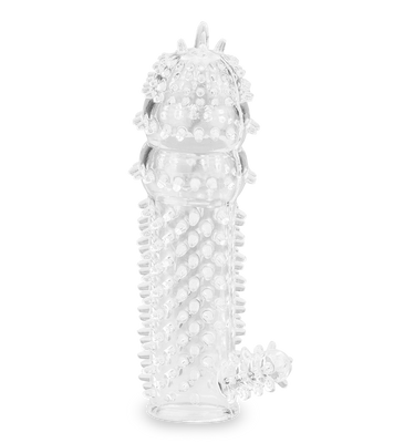 Super-stimulating textured penis sleeve