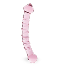 Load image into Gallery viewer, Swirling glass dildo