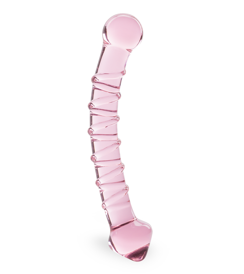 Swirling glass dildo