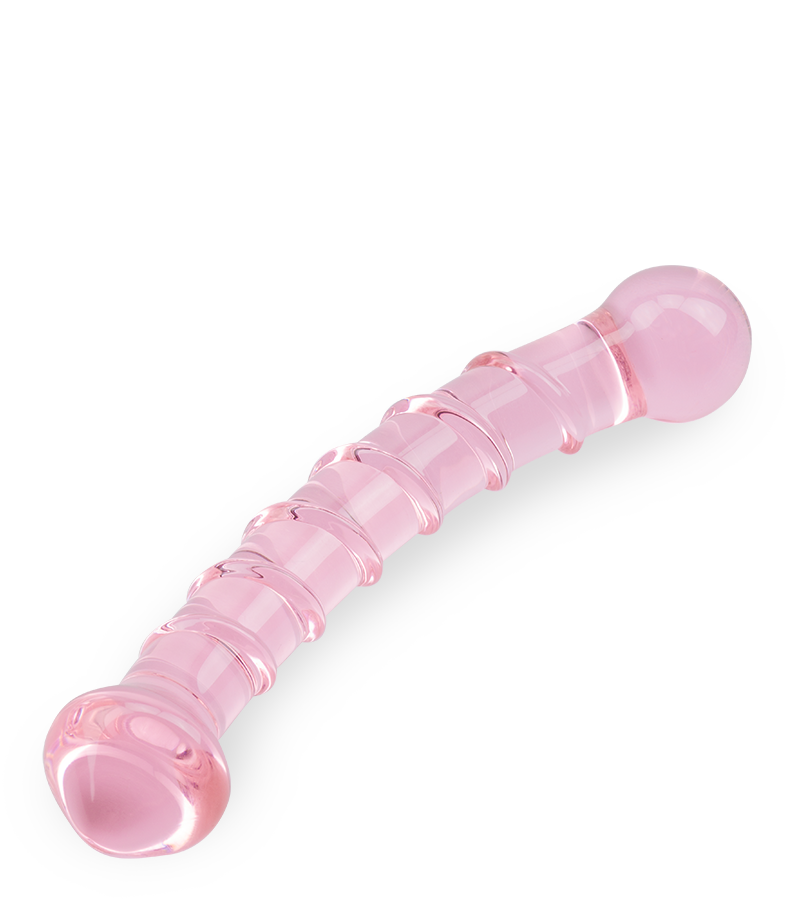 Swirling glass dildo