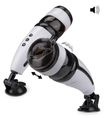 Telescopic pump action thrusting masturbator