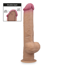 Load image into Gallery viewer, Very realistic double layer suction cup handle dildo 13.00 inches