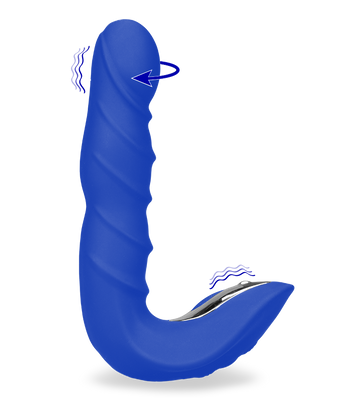 Vibrating and rotating prostate stimulator 20 modes