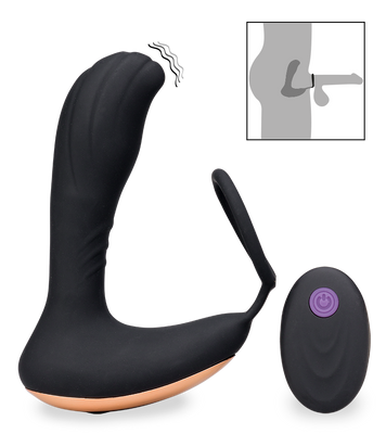 Vibrating prostate stimulator with cock ring 7 modes