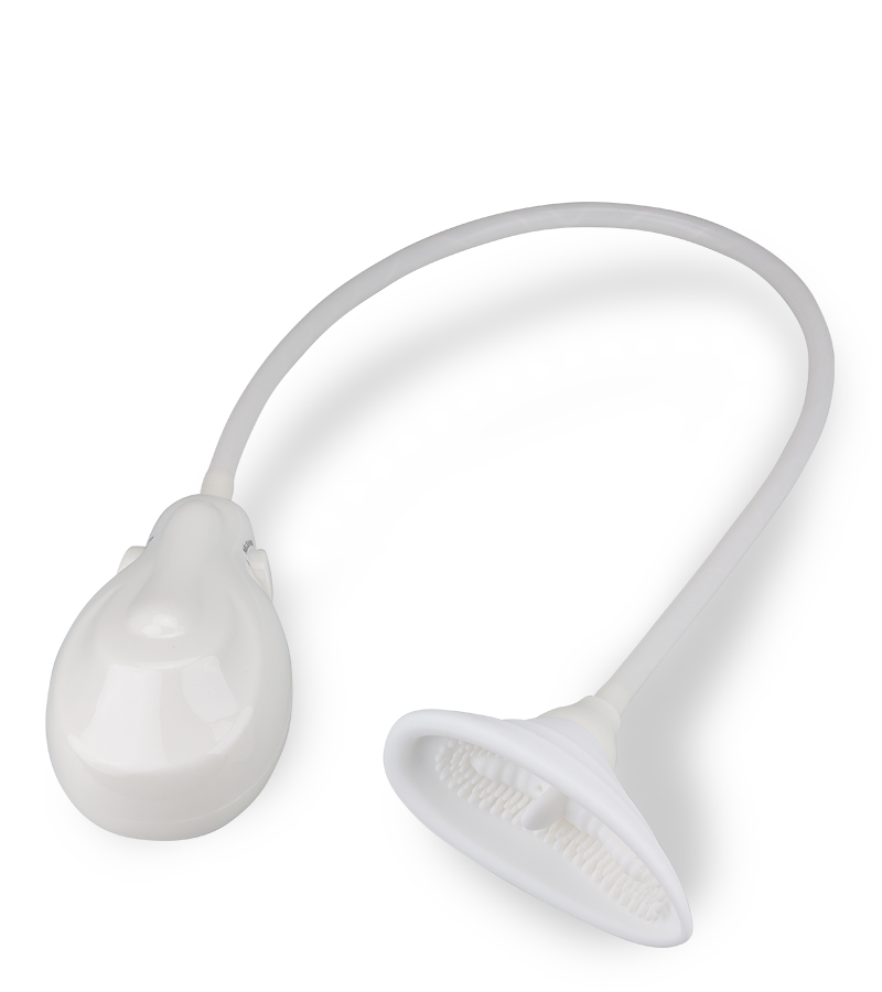 Vibrating textured clitoris pump