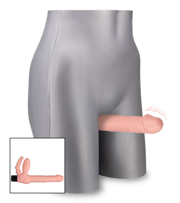 Vibrating triple penetration dildo