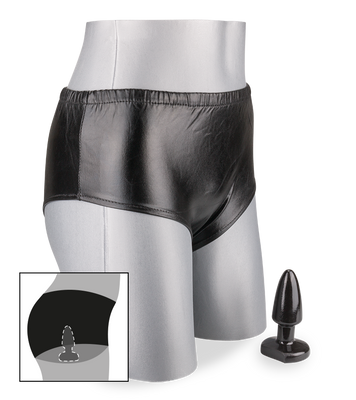 Vinyl butt plug knickers