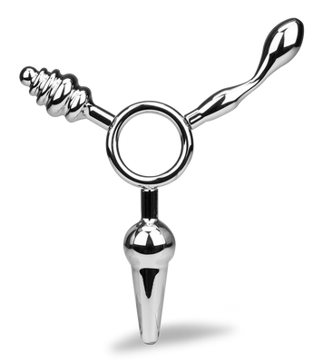 Wheel triple metal butt plug